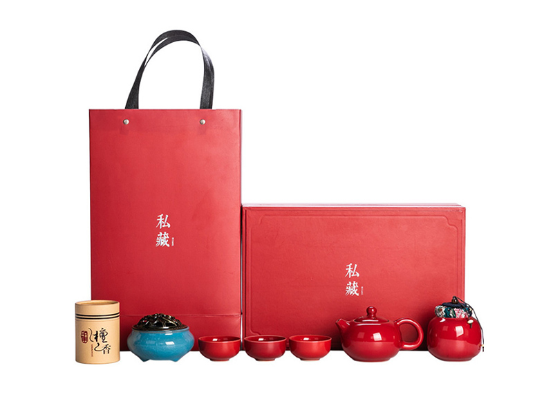 中国红陶瓷功夫茶具